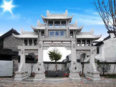 石雕欄桿、石拱橋、石欄桿