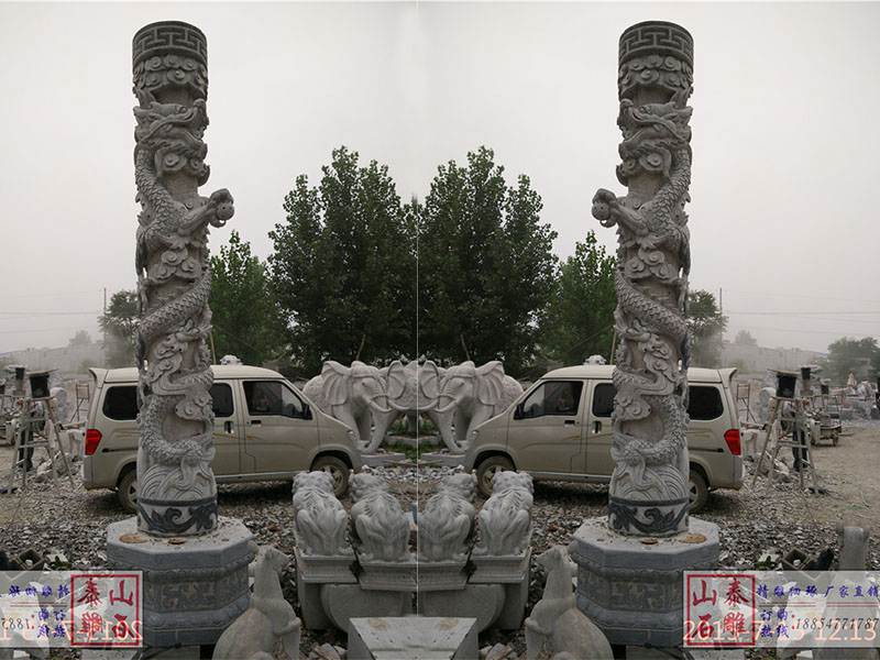 石雕盤龍柱價格