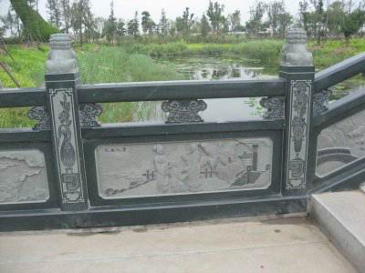 石雕欄桿、石拱橋、石欄桿