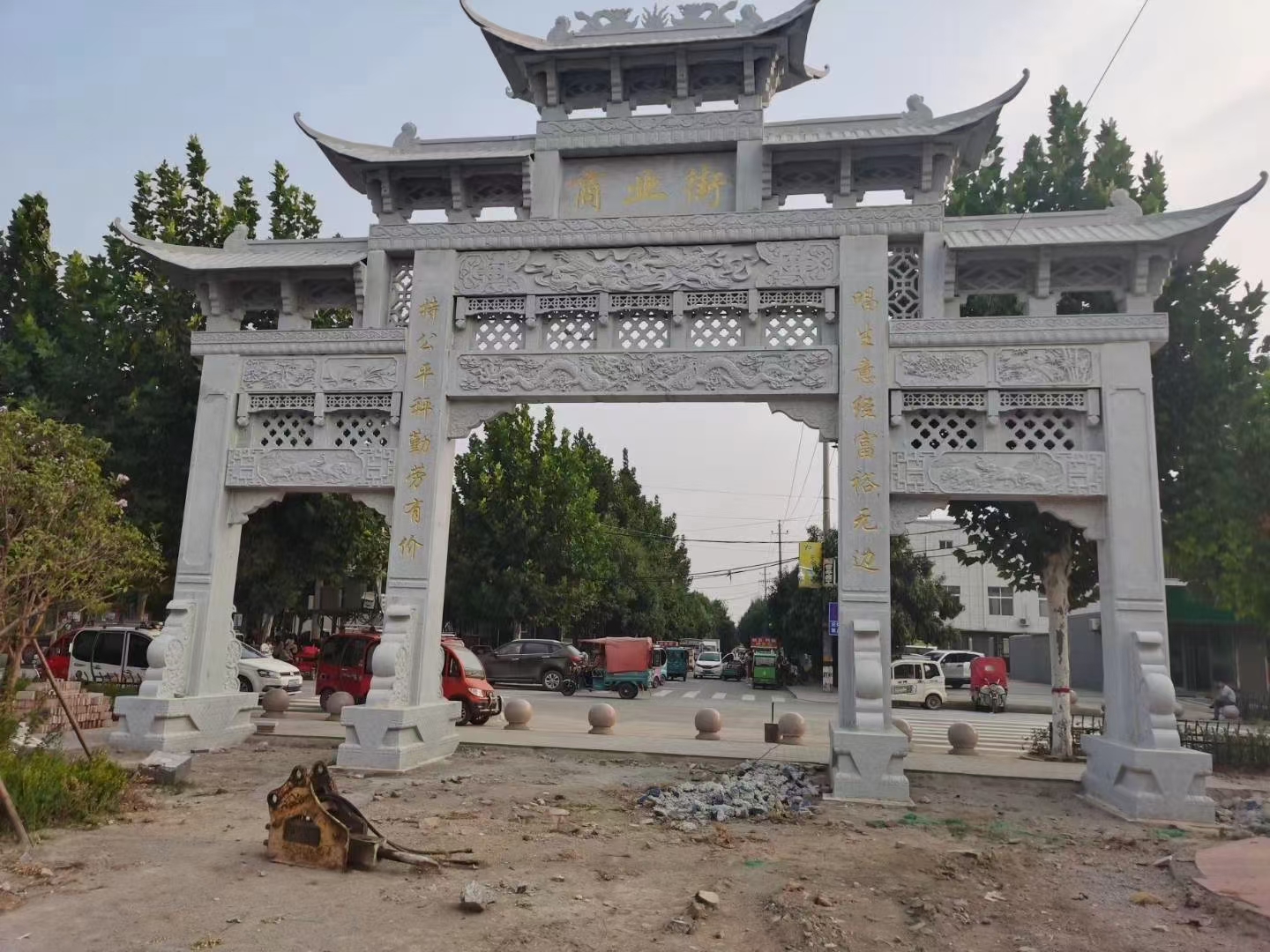 石雕欄桿、石拱橋、石欄桿